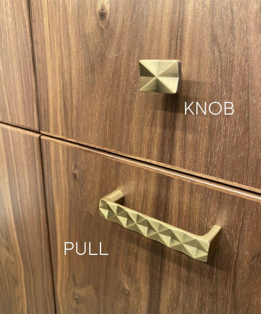 difference between a knob and pull hardware 