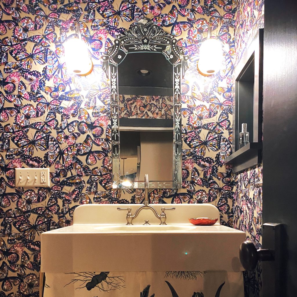 butterfly powder room