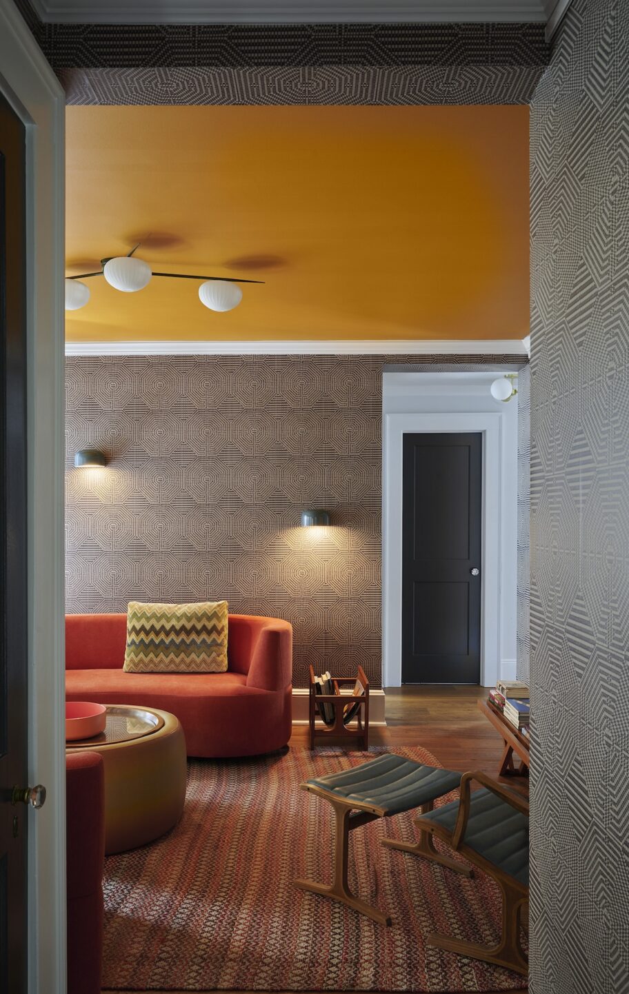 peekaboo-into-moody-mid-century-modern-family-room-with-custom-pieces