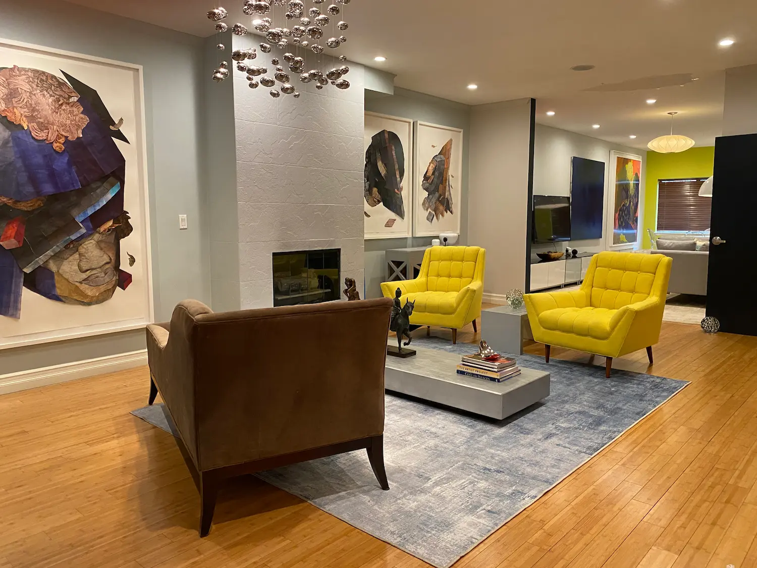 Interior Designer Morristown Nj Modern Art Filled Living Room